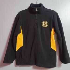 My NHL Boston Bruins Hockey quarter Zip up fleece youth size large 10/12